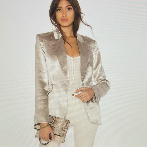 L'AGENCE Metallic Chamberlain Blazer sz 8 - Picture 13 of 13